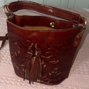 Patricia Nash Brown Leather Crossbody Bag